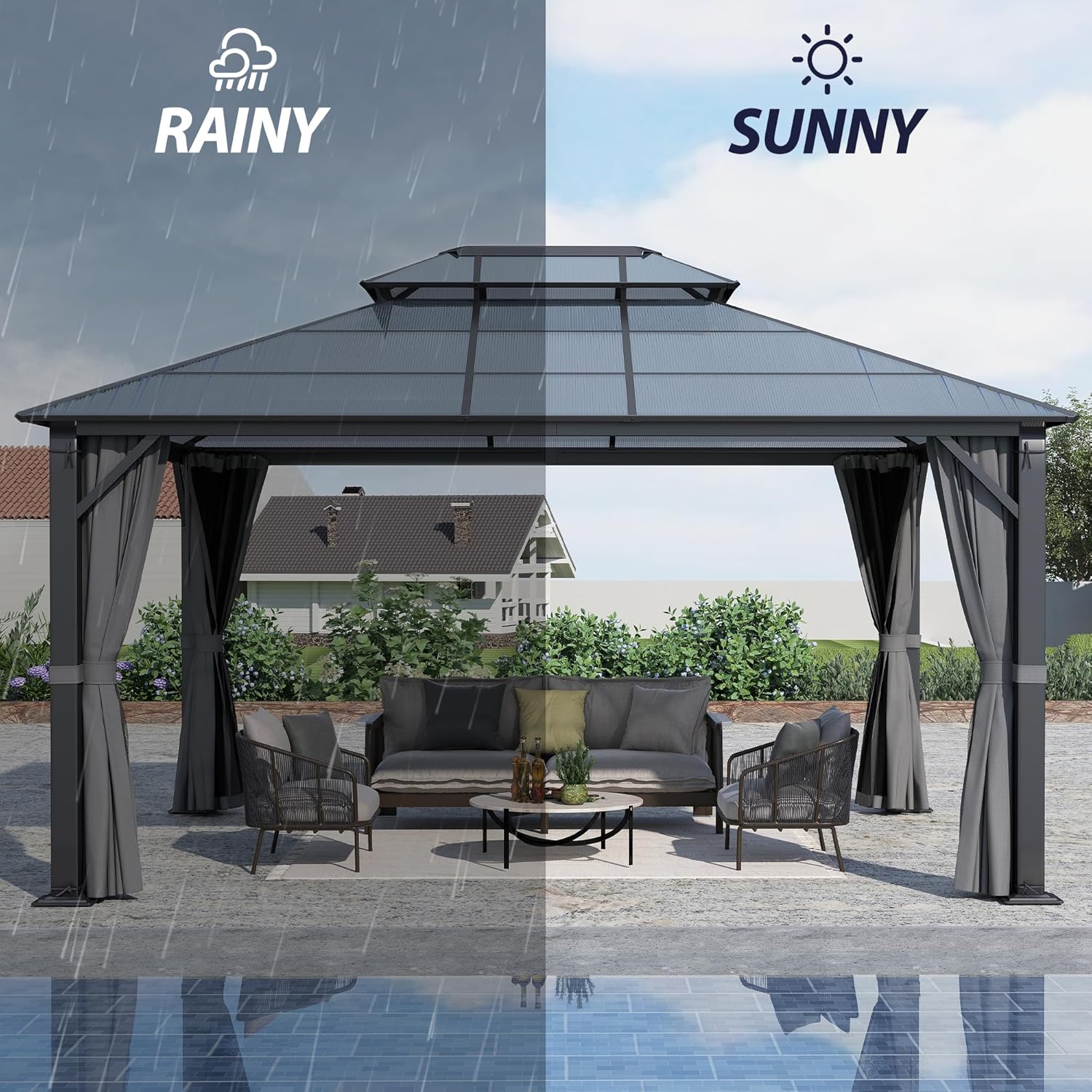 12' x 14' Outdoor Hardtop Gazebo 