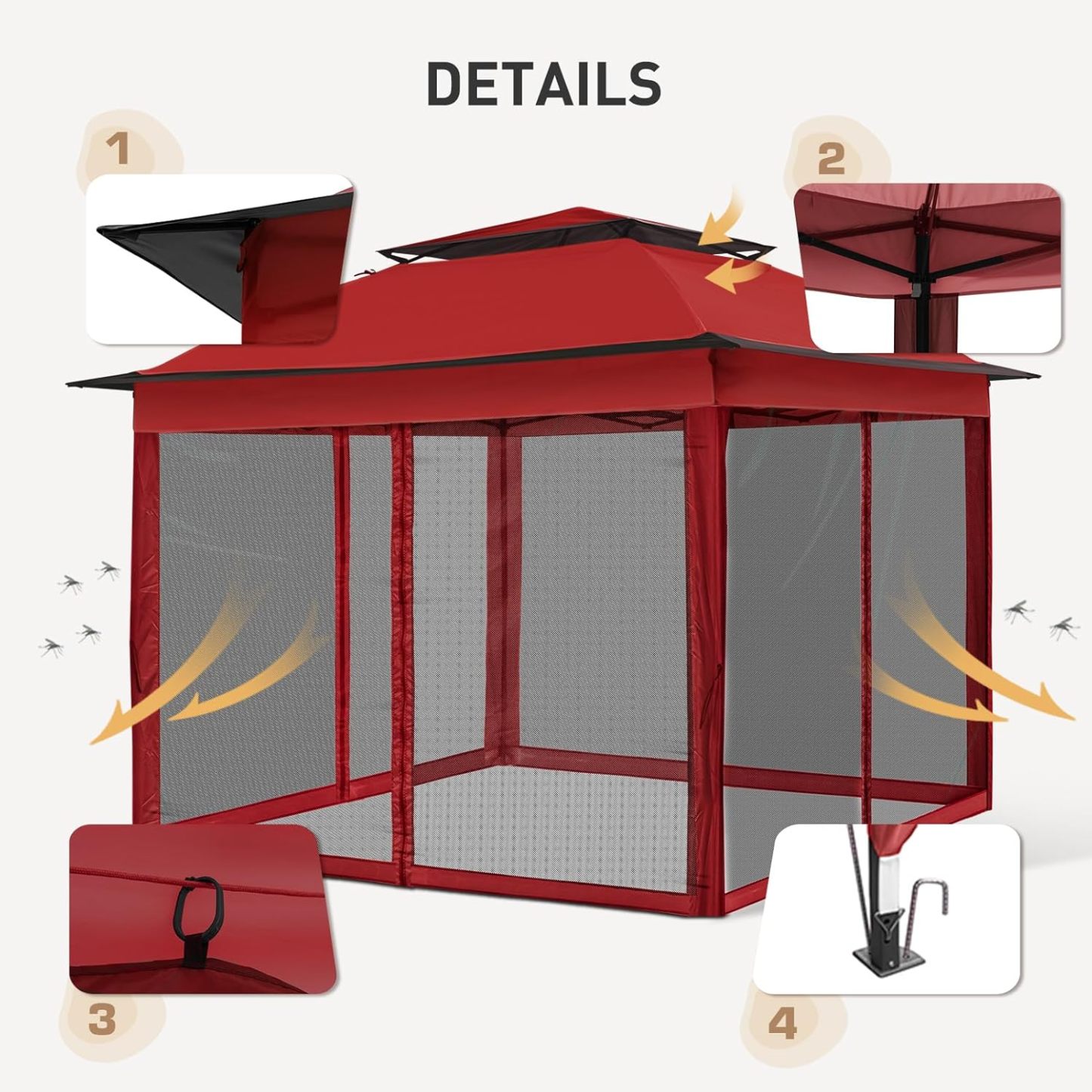 Steel Pop-Up Gazebo-11' W X 11' D X 9' 8 2/5'' H