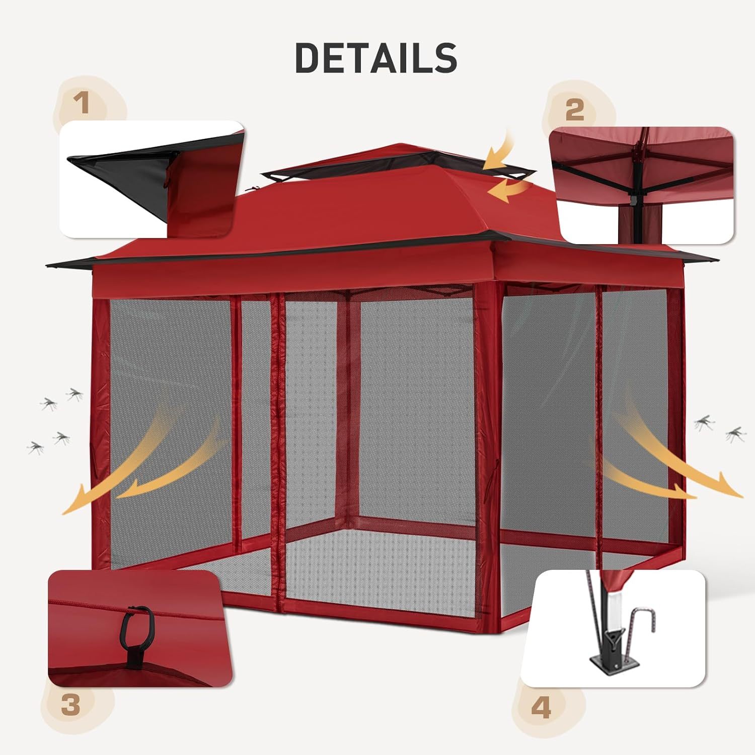 Steel Pop-Up Gazebo-11' W X 11' D X 9' 8 2/5'' H