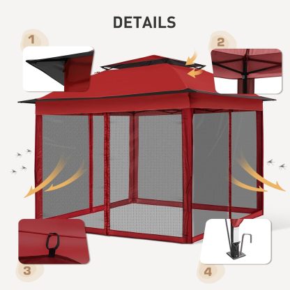 Steel Pop-Up Gazebo-11' W X 11' D X 9' 8 2/5'' H