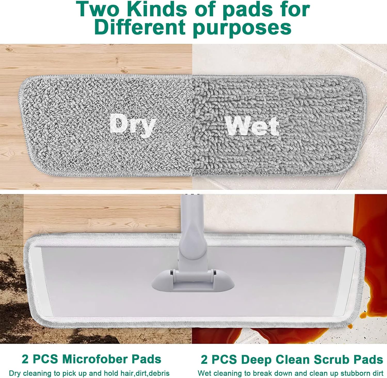 18" Professional Microfiber Mop Floor Cleaning System