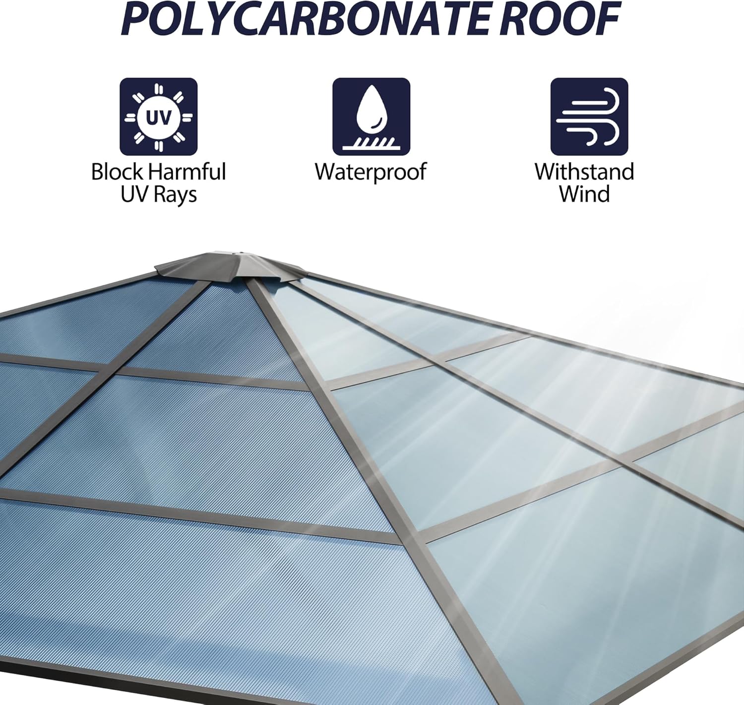 10'x10' Hardtop Gazebo-Gray