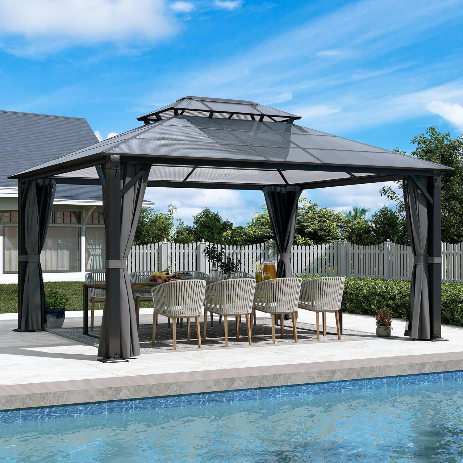 12' x 14' Outdoor Hardtop Gazebo 