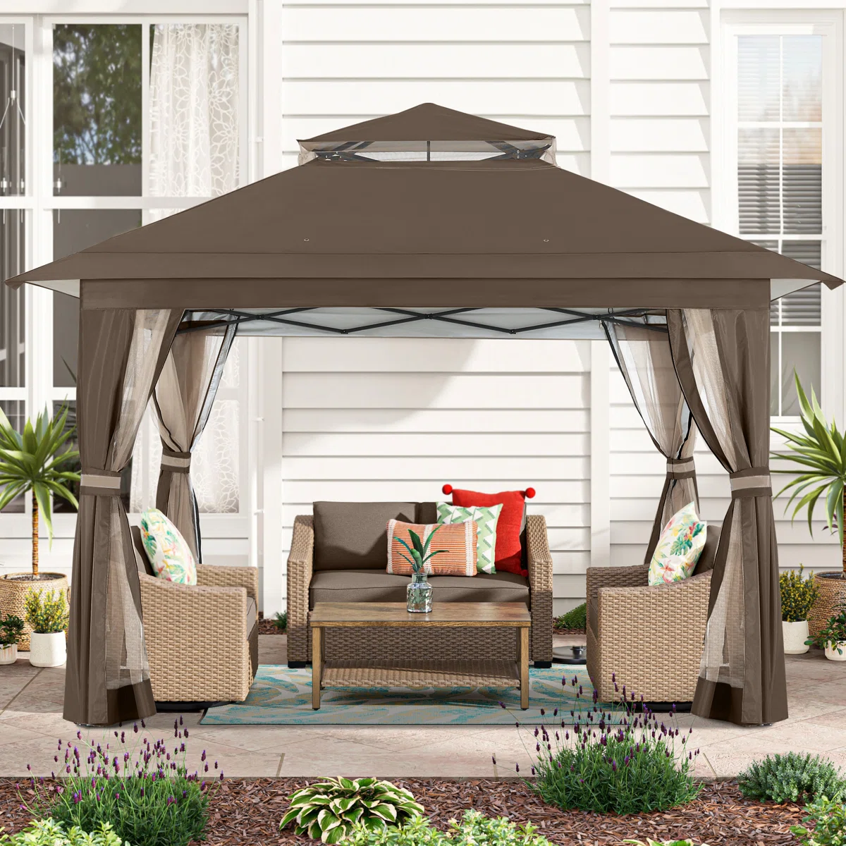 13 Ft. W x 13 Ft. D Steel Patio Gazebo