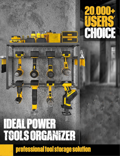 8 Drill Holders Wall Mount