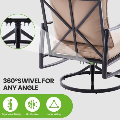 Metal Conversation Set for Porch, Balcony, and Backyard