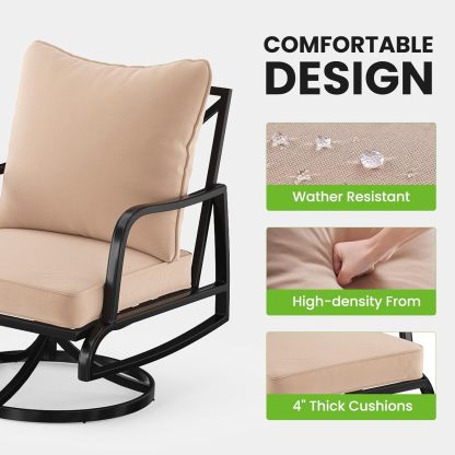 Metal Conversation Set for Porch, Balcony, and Backyard