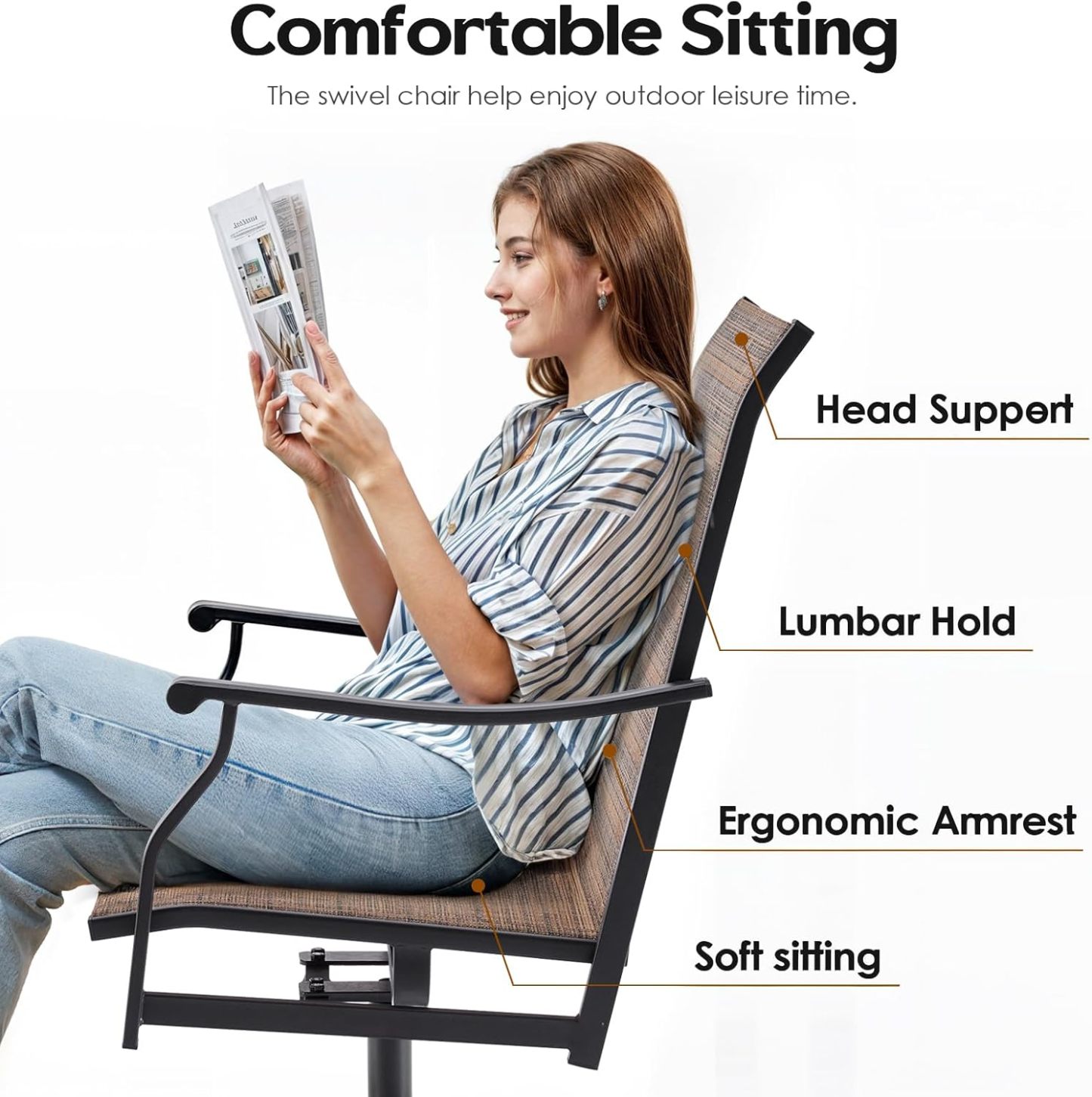 Outdoor Dining Chairs Set of 8