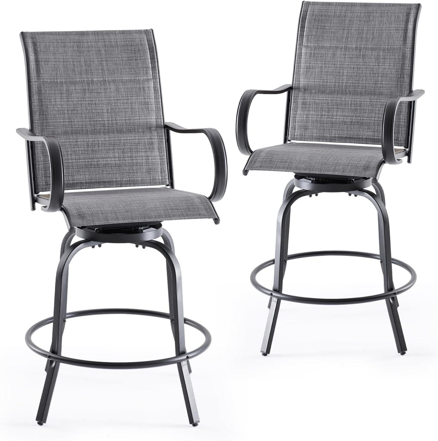 Swivel Patio Bar Stools Set of 2
