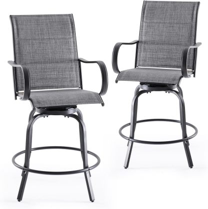 Swivel Patio Bar Stools Set of 2