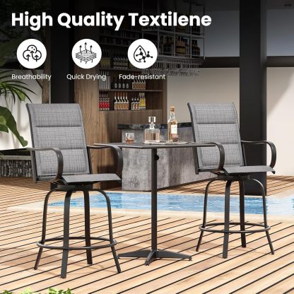 Swivel Patio Bar Stools Set of 2