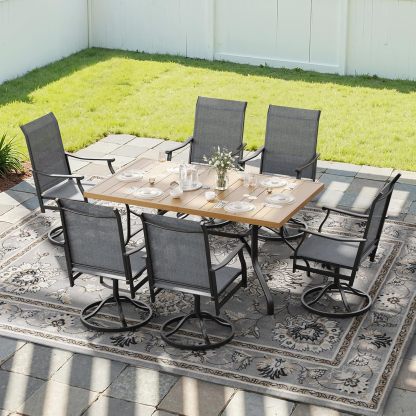 Patio Dining Table and Chairs Set for 6