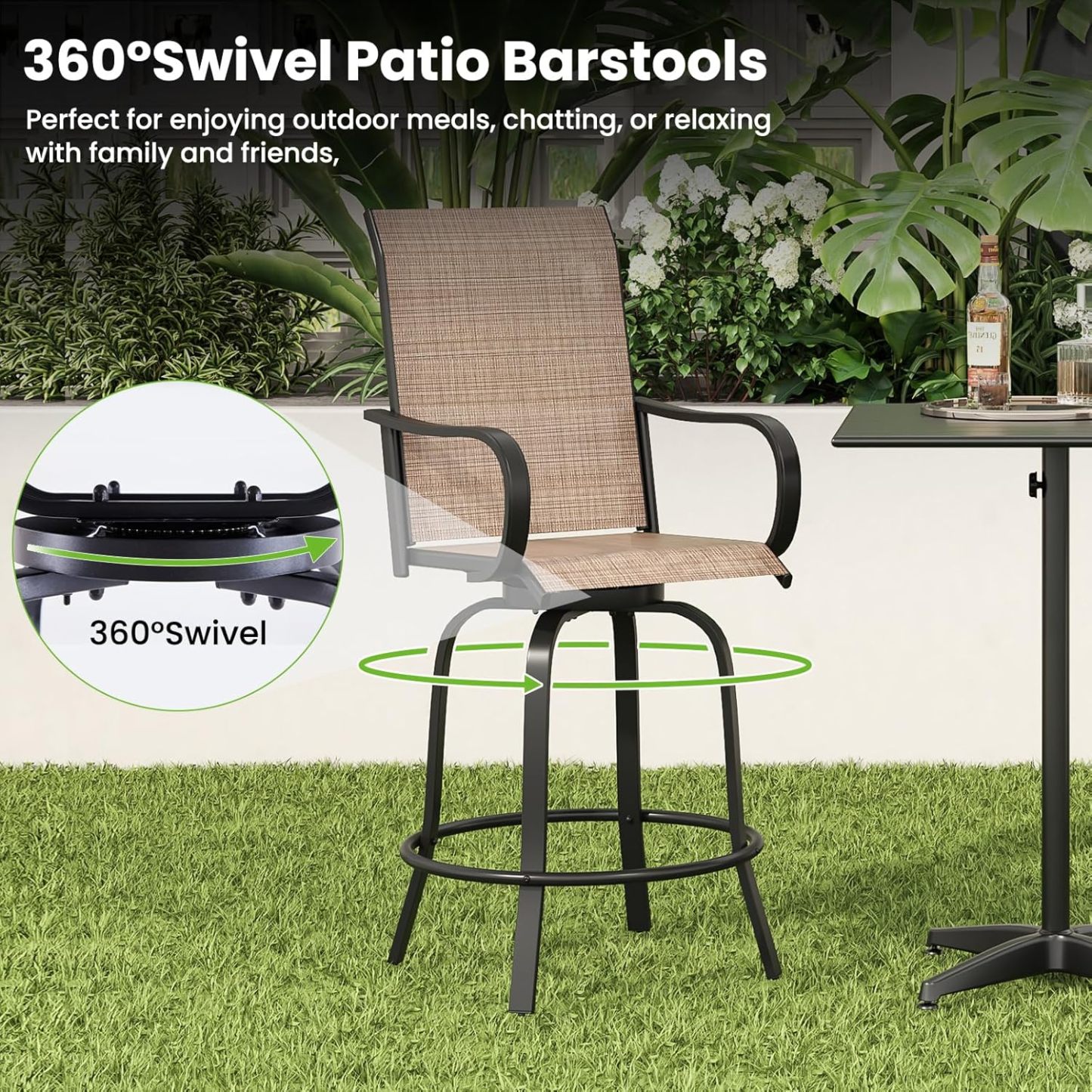 Outdoor Bar Stools Set of 2
