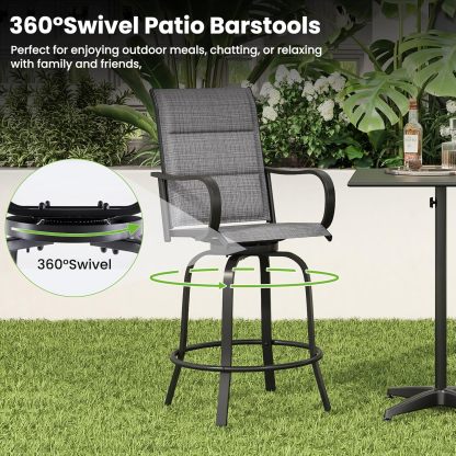 Swivel Patio Bar Stools Set of 2