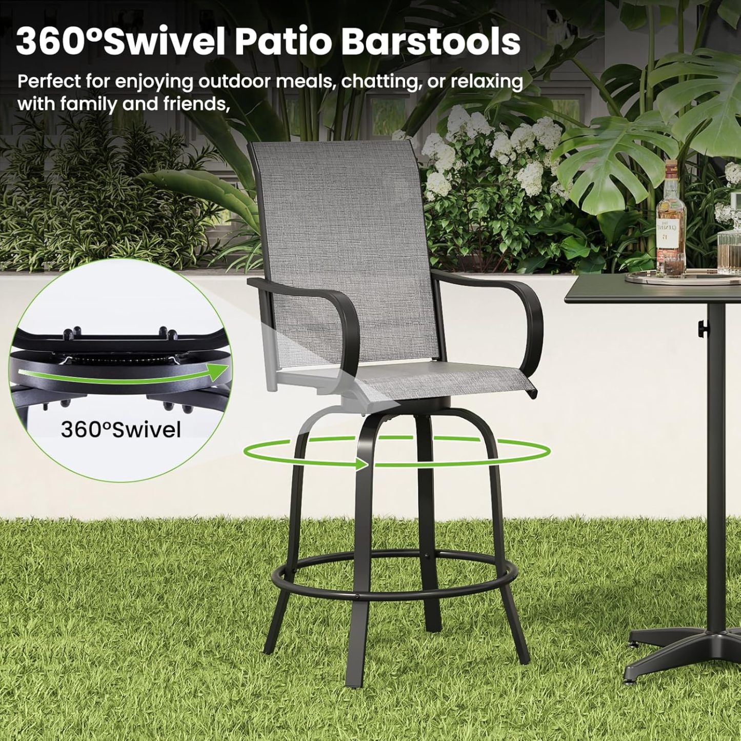 Height Top Outdoor Chair 360° Swivel