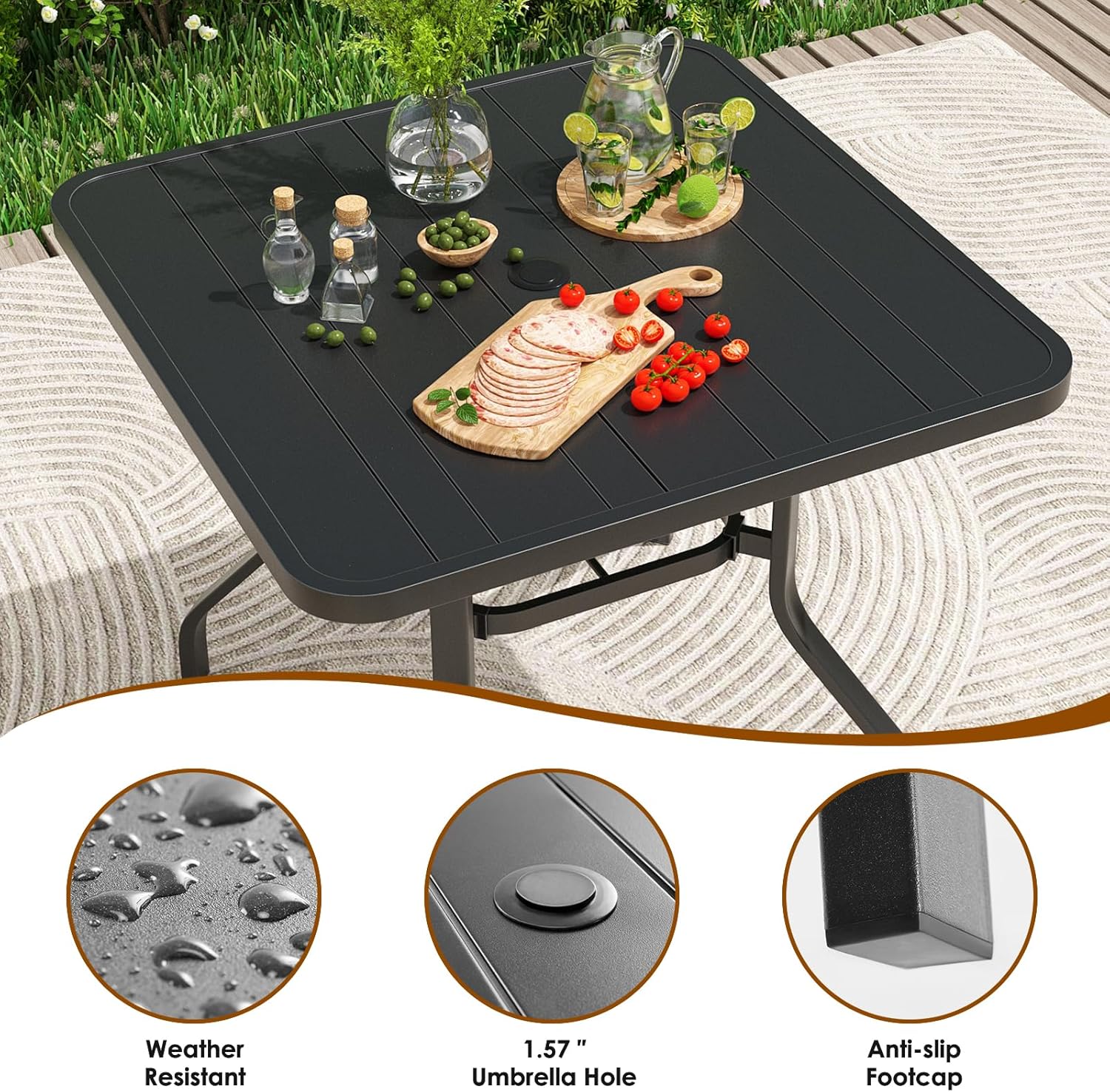 5-Piece Outdoor Table and Chairs Set