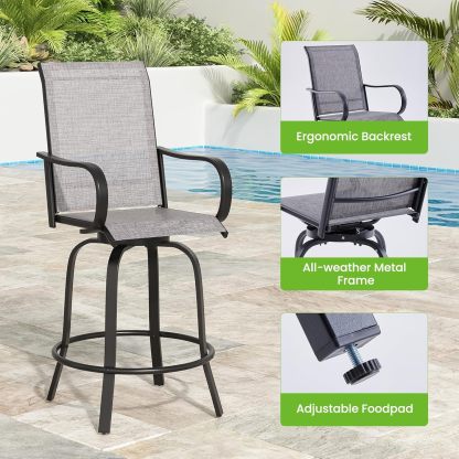 Height Top Outdoor Chair 360° Swivel