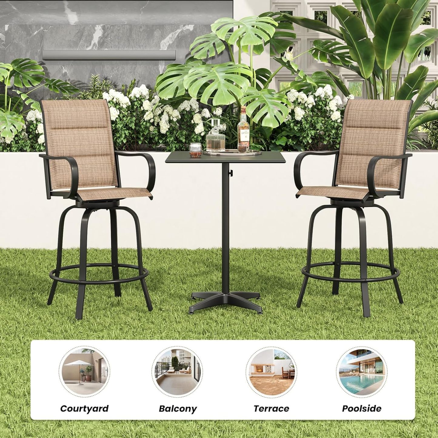 All Weather Outdoor Bar Height Chairs