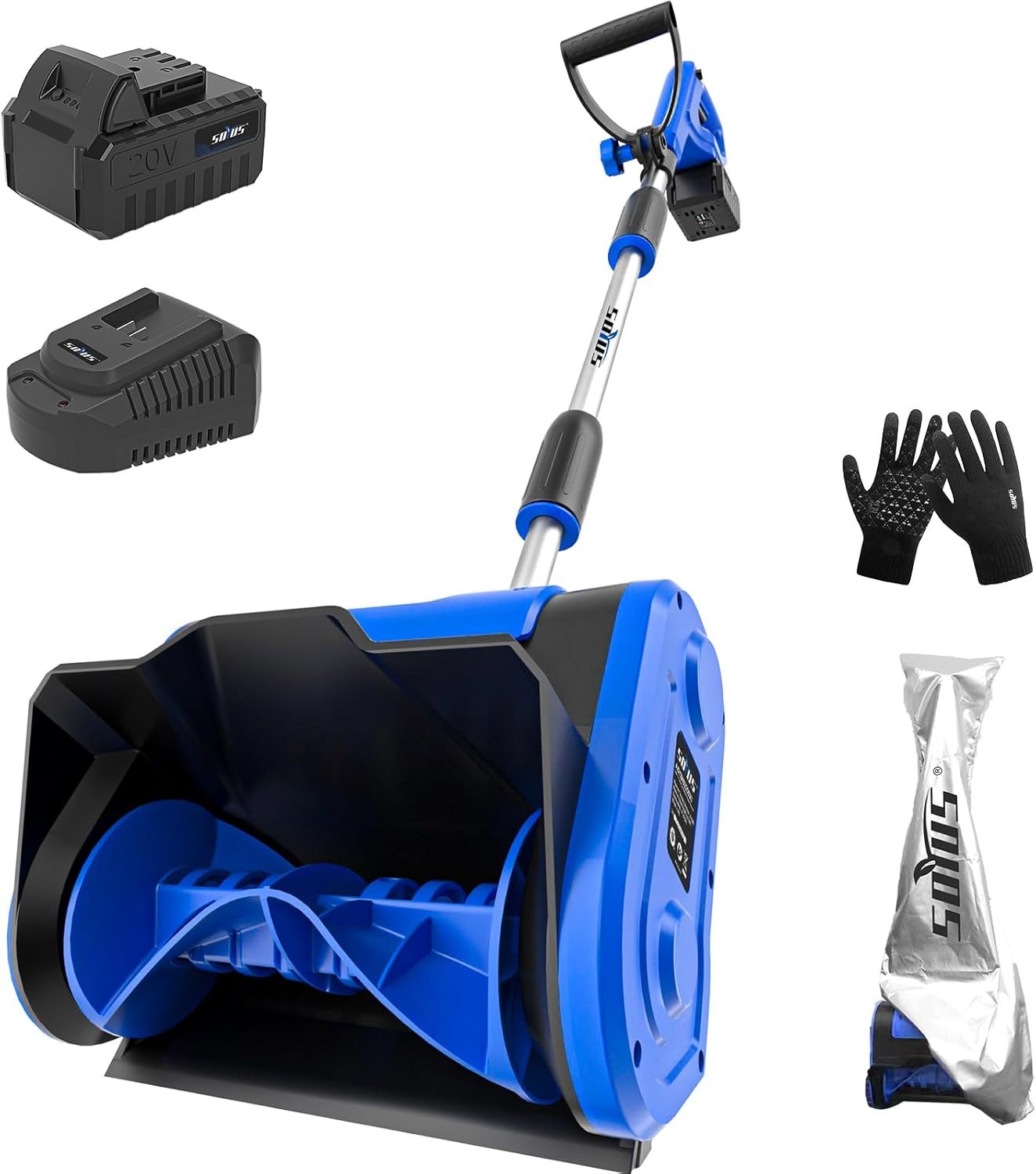Cordless Snow Shovel, 20V 11-Inch Snow Blower Cordless, Electric Snow Shovel with Adjustable Front Handle
