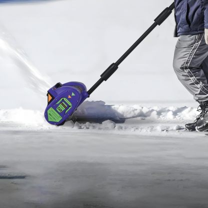 20V Lithium-Ion Cordless Electric Snow Shovel, 12 inch Snow Blower, Electric Snow Thrower with 2Ah Battery and 1 Hour Fast Charger