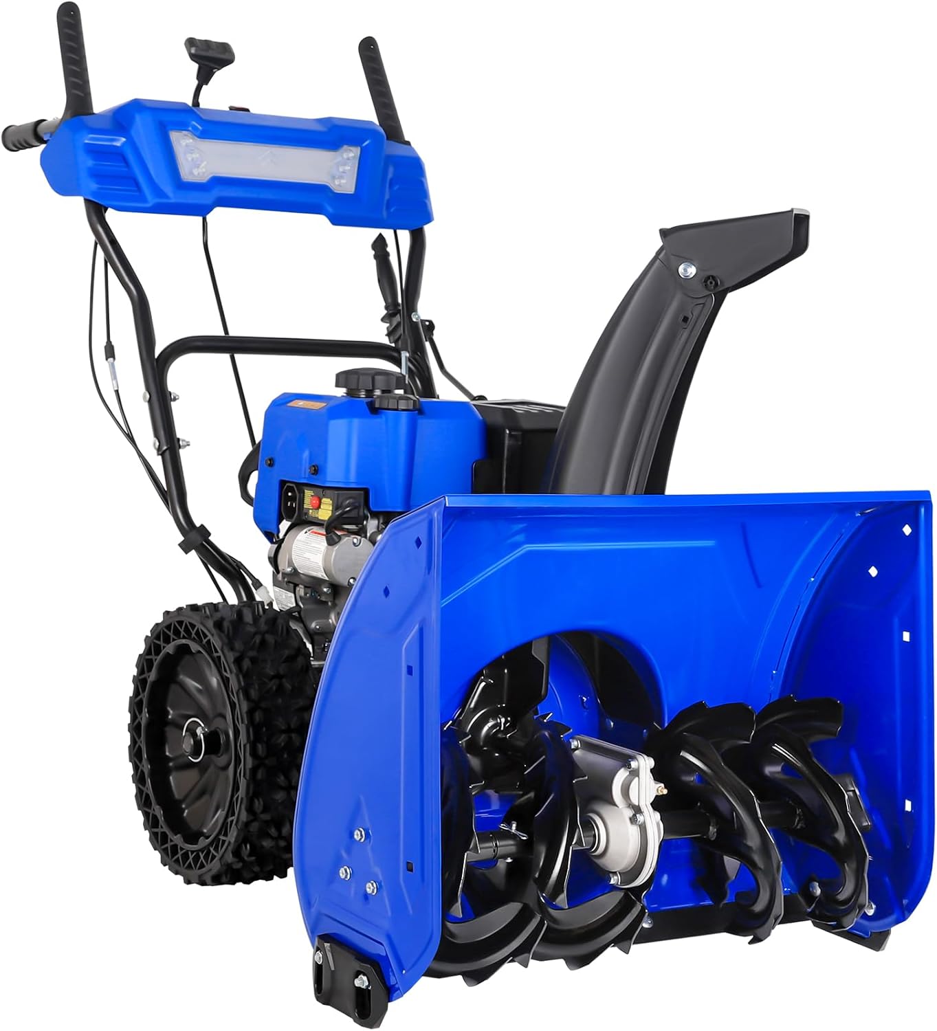 24 Inch Self-Propelled Snowblower Gas Powered, 209cc Gasoline Snow Blower with Electric Start and LED Headlight