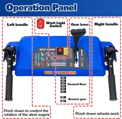 24 Inch Self-Propelled Snowblower Gas Powered, 209cc Gasoline Snow Blower with Electric Start and LED Headlight