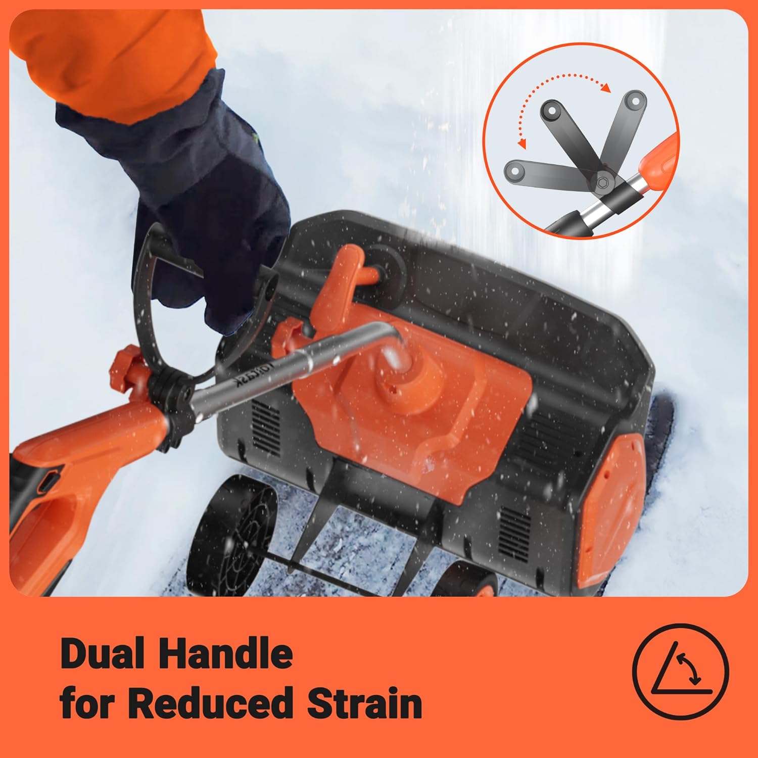 17-Inch Corded Snow Blower, 12 Amp Electric Snow Blower with Directional Plate