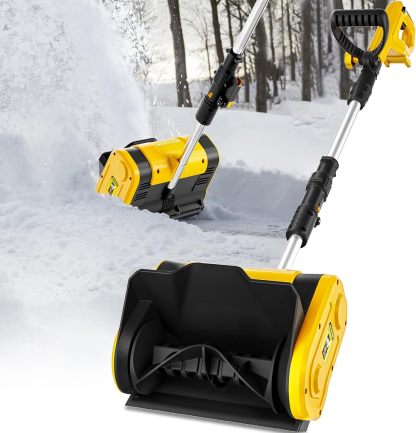 Cordless Snow Shovel Compatible for DeWALT 20V Battery, Electric Snow Blower for Driveway with Telescopic Pole