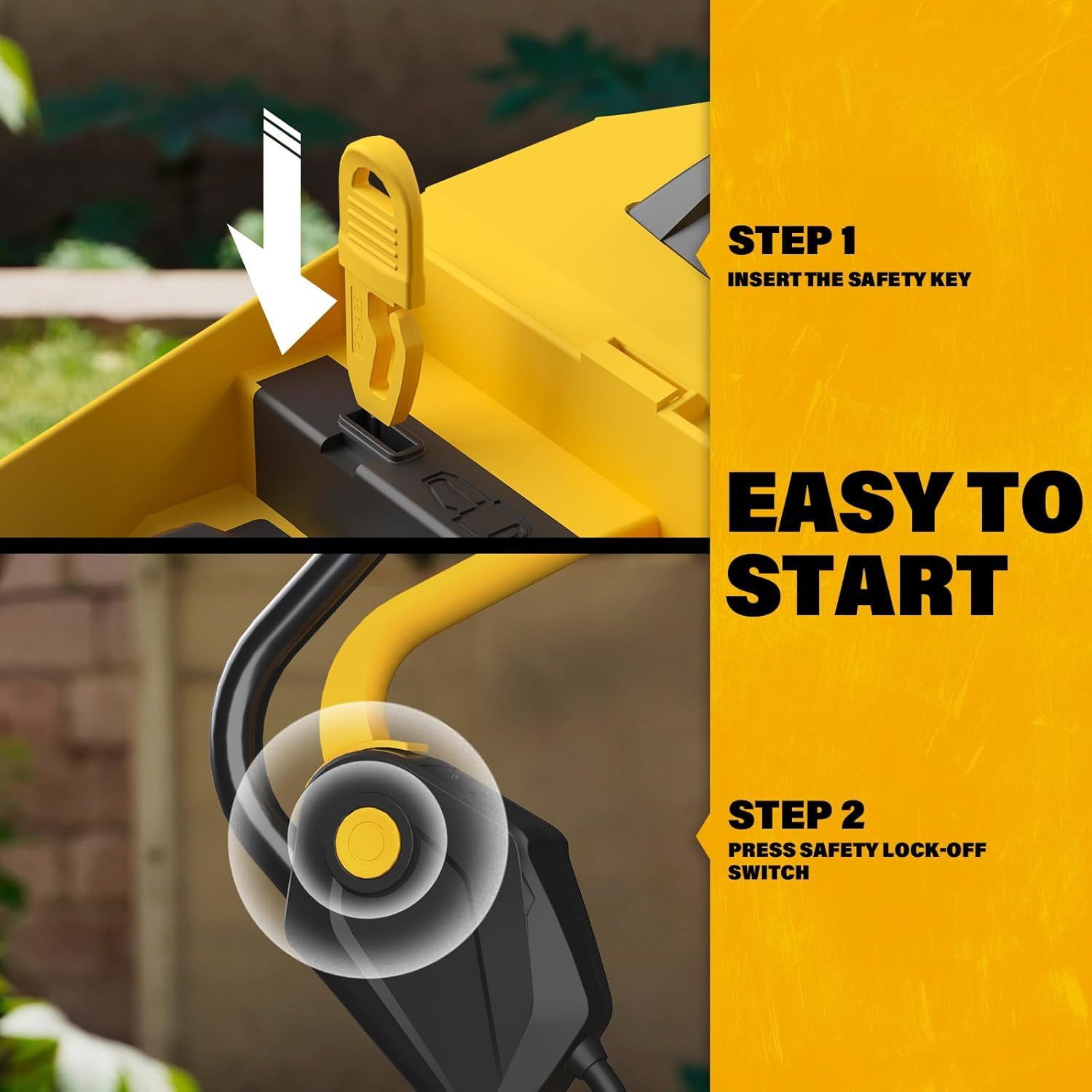 Lawn Mower Cordless,13-Inch 20V Electric Lawn Mower with 4.0Ah Battery and Charger, 2-in-1 Electric Mower with 5-Position Height Adjustment