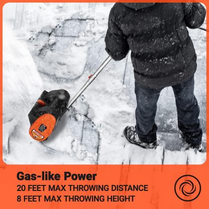 12-Inch Corded Snow Blower, 10 Amp Electric Snow Blower with Directional Plate