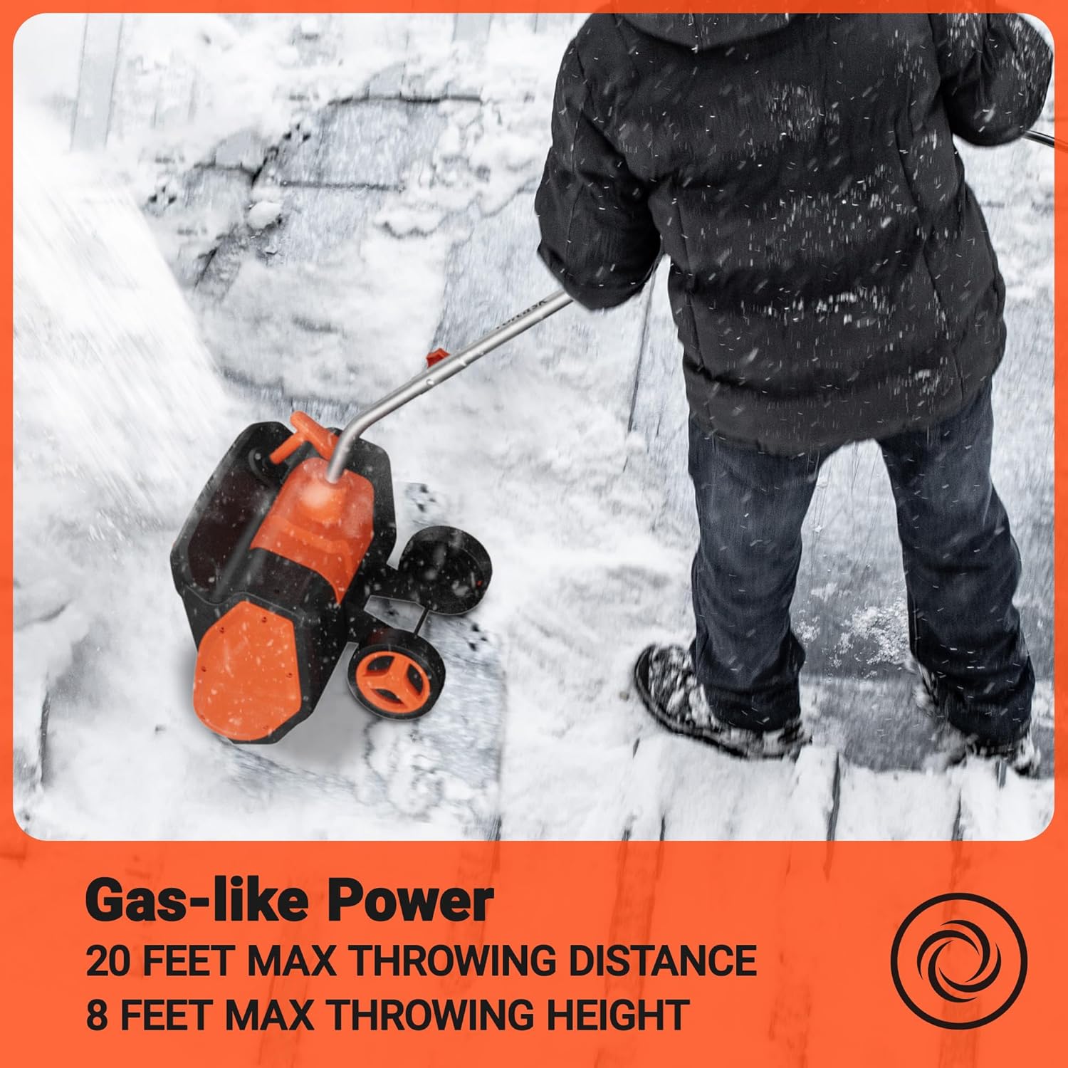 17-Inch Corded Snow Blower, 12 Amp Electric Snow Blower with Directional Plate