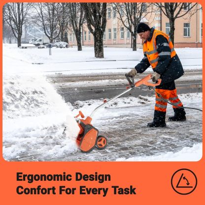 17-Inch Corded Snow Blower, 12 Amp Electric Snow Blower with Directional Plate