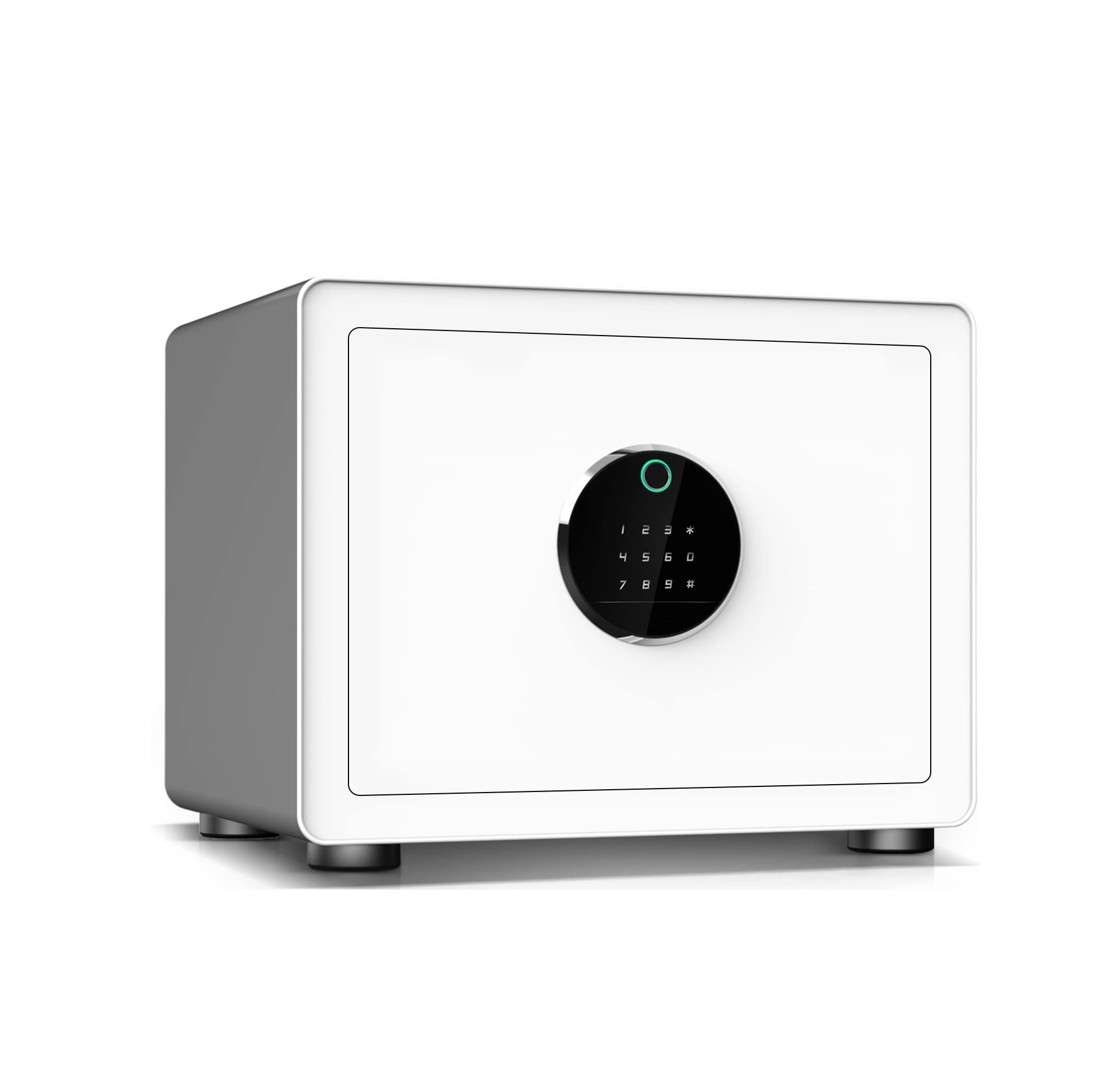 Modern Minimalism Design Biometric Fingerprint Touch Screen Safe, 1.28 Cubic Feet Auto-Open Safe Box with Digital Virtual Password