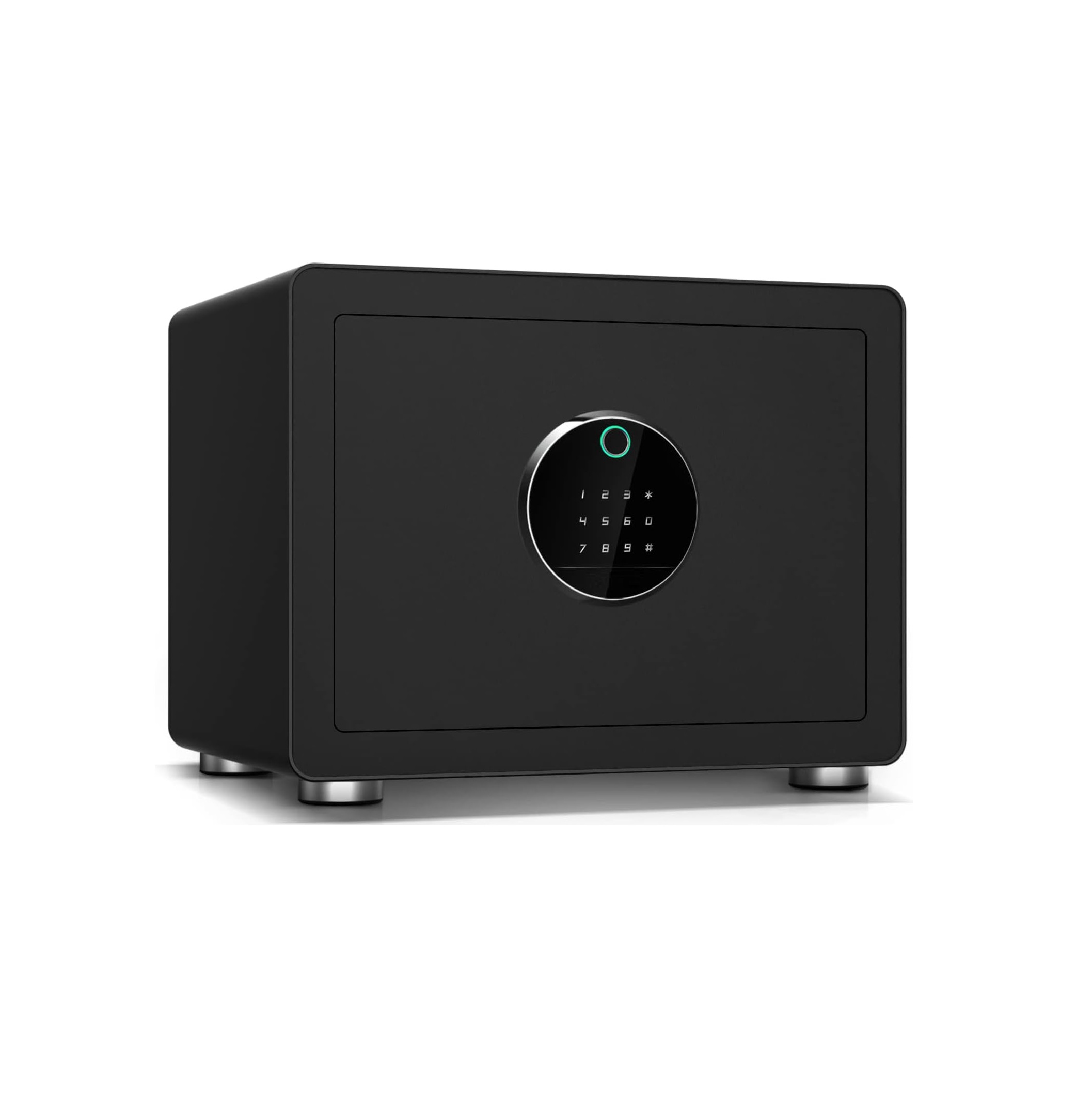 Deluxe Sleek Biometric Fingerprint Touch Screen Safe, Auto-Open Safe Box with Digital Virtual Password