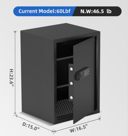 Biometric Fingerprint Touchscreen Small Home Security Safe (3.38 Cuft-Fingerprint)