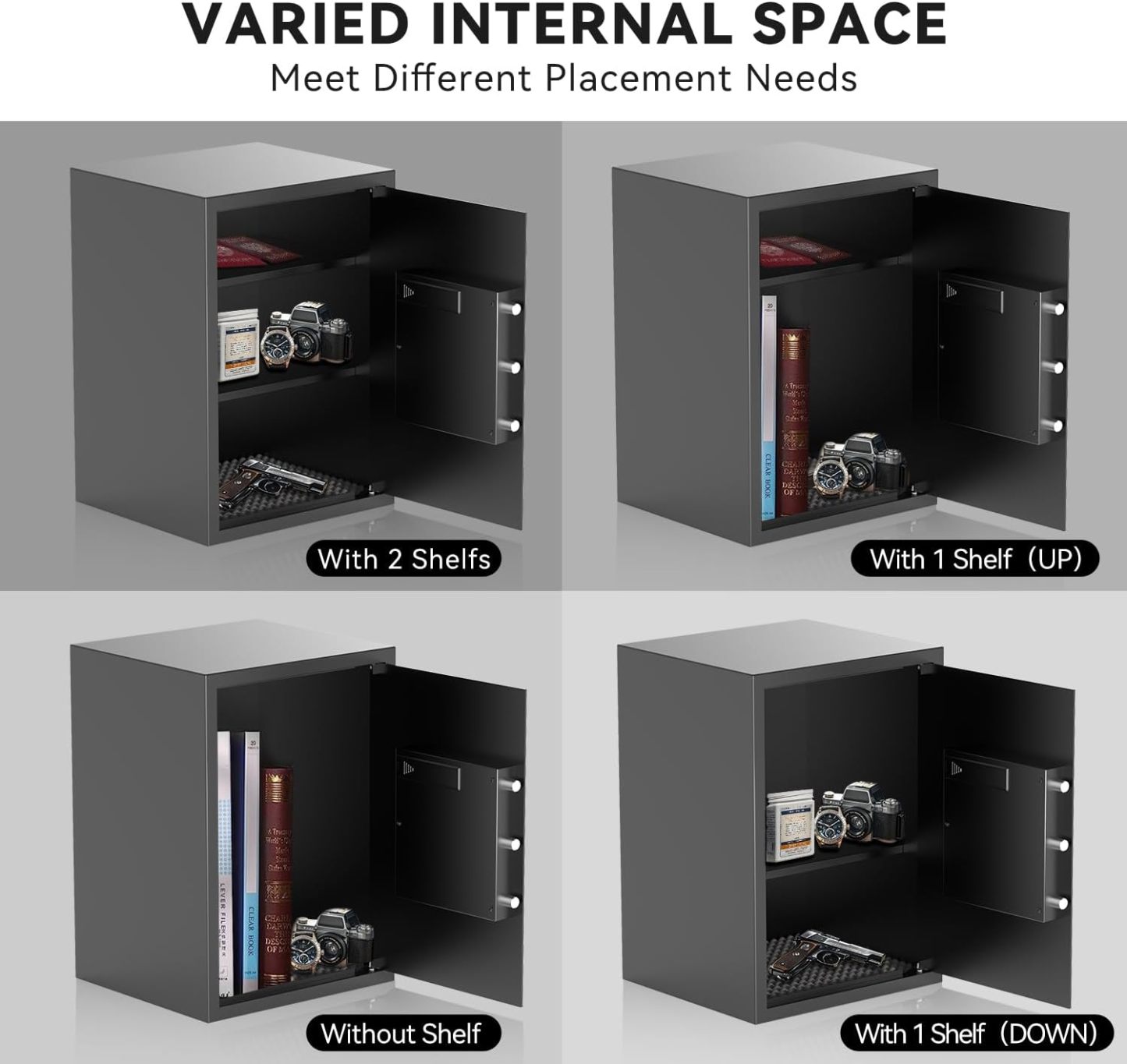 Biometric Fingerprint Touchscreen Small Home Security Safe (3.38 Cuft-Fingerprint)