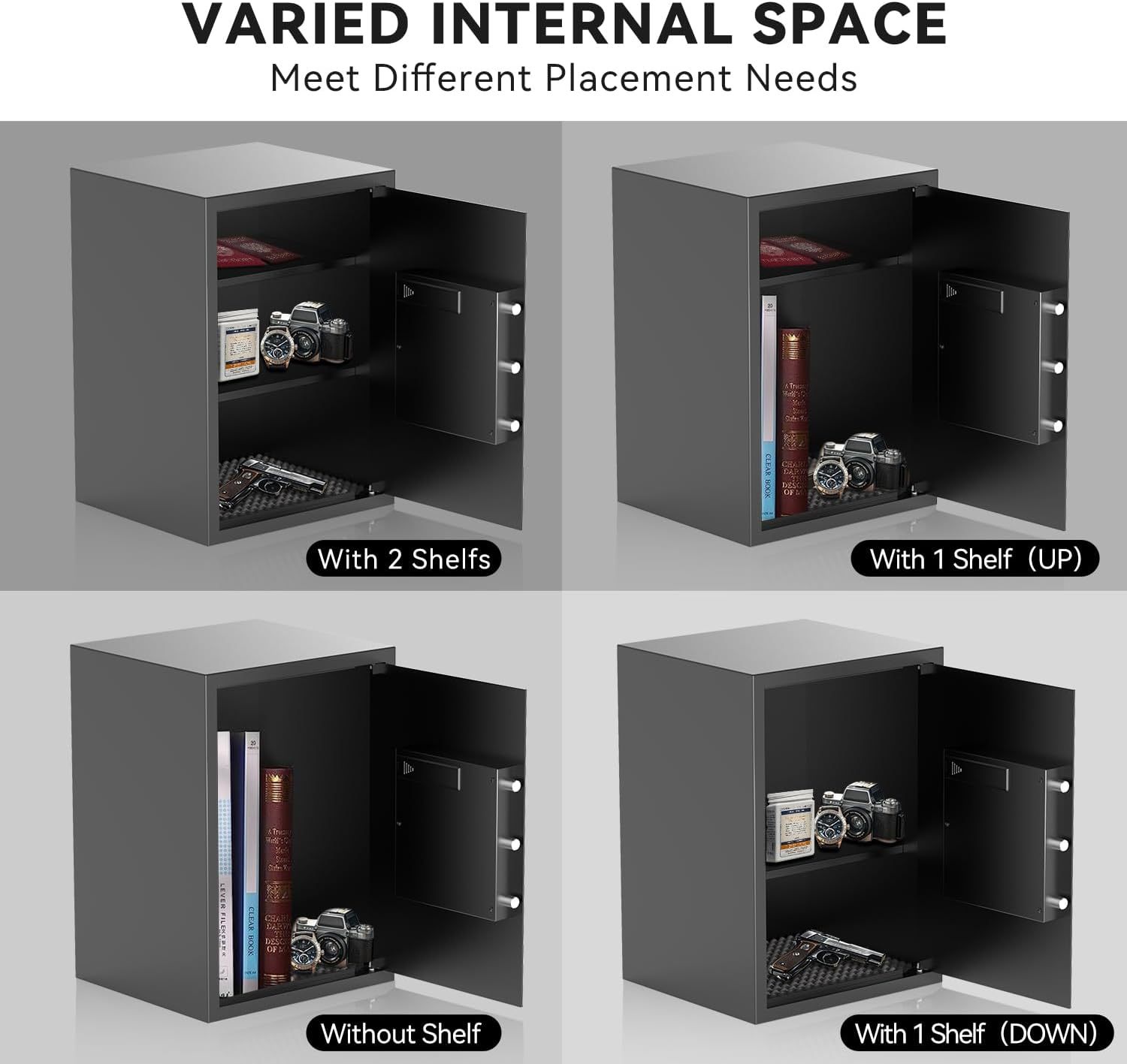 Biometric Fingerprint Touchscreen Small Home Security Safe (3.38 Cuft-Fingerprint)
