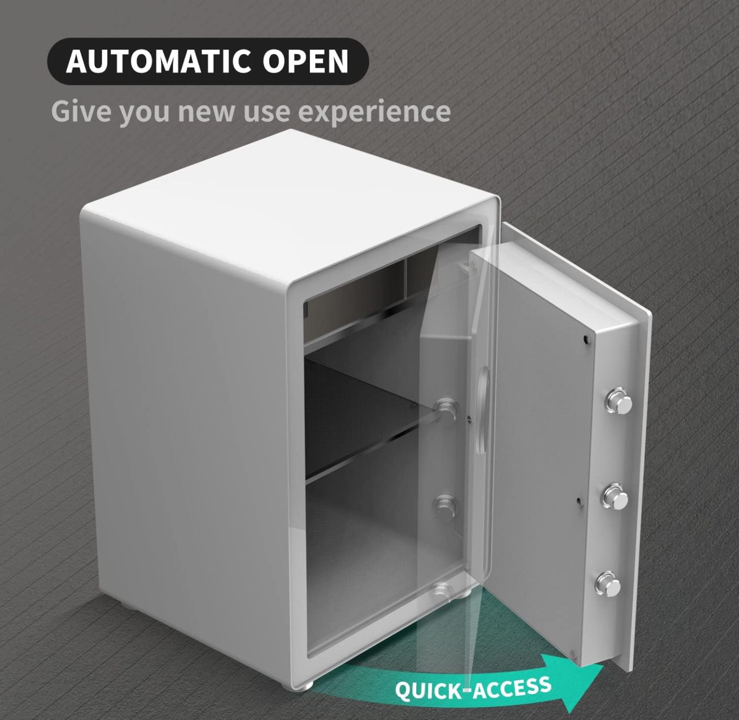 3.38 Cubic Feet Auto-Open Safe Box with Digital Virtual Password, Safety Steel Home Safes for Wardrobe