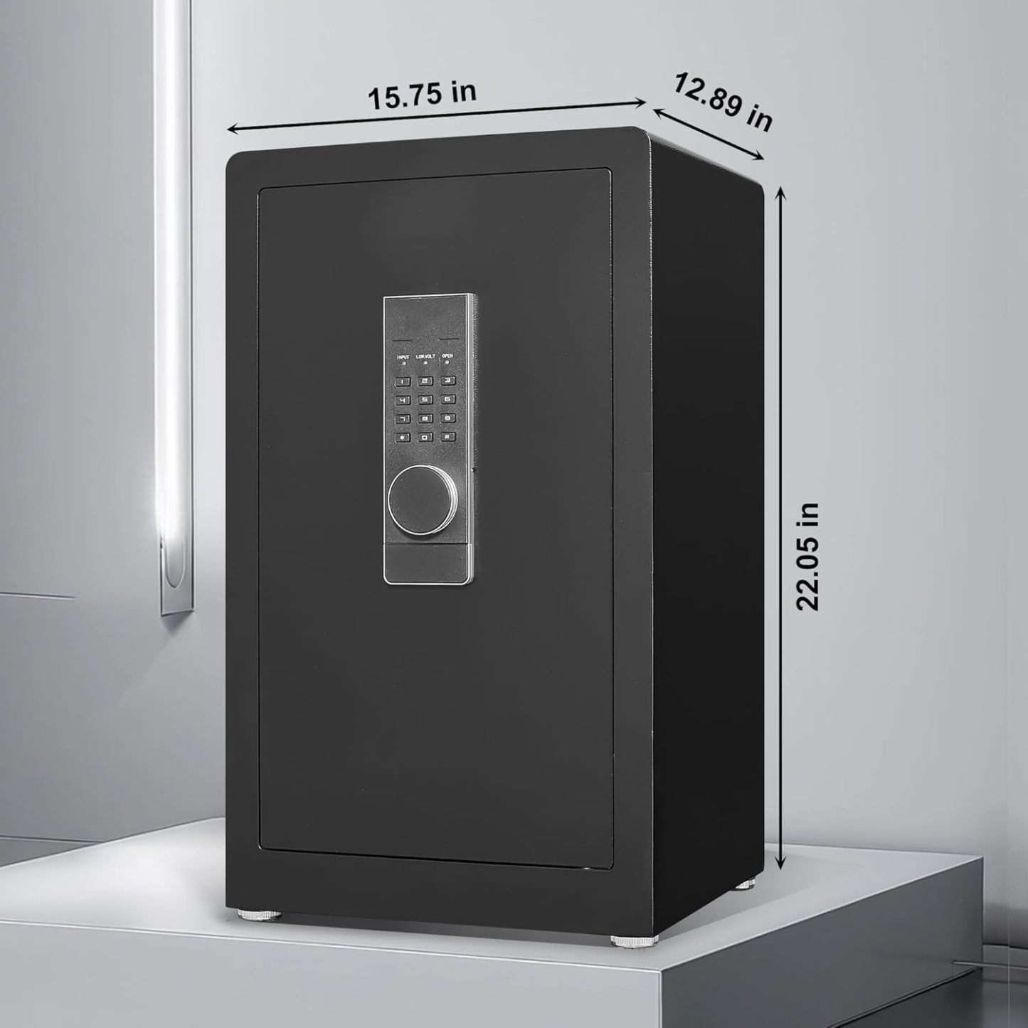 3.0 Cuft Digital Cabinet Safe Box with Hidden Compartment, Heavy Duty Security Home Safes with 6 Solid Bolt for Money Valuable