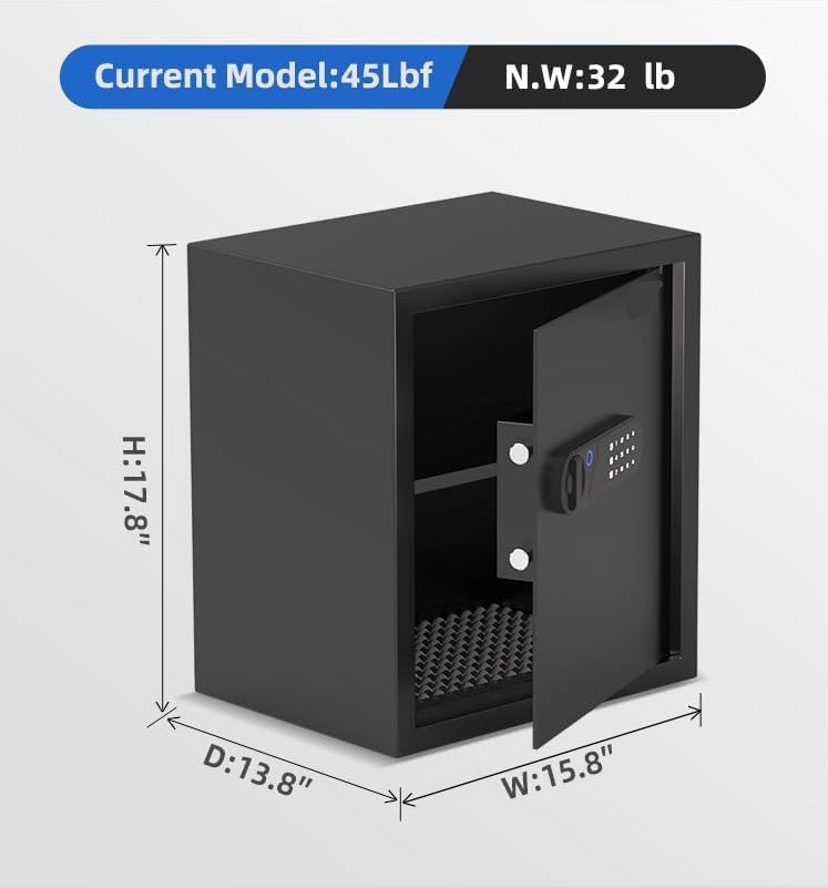 Biometric Fingerprint Touchscreen Small Home Security Safe (2.25 Cuft-Fingerprint)