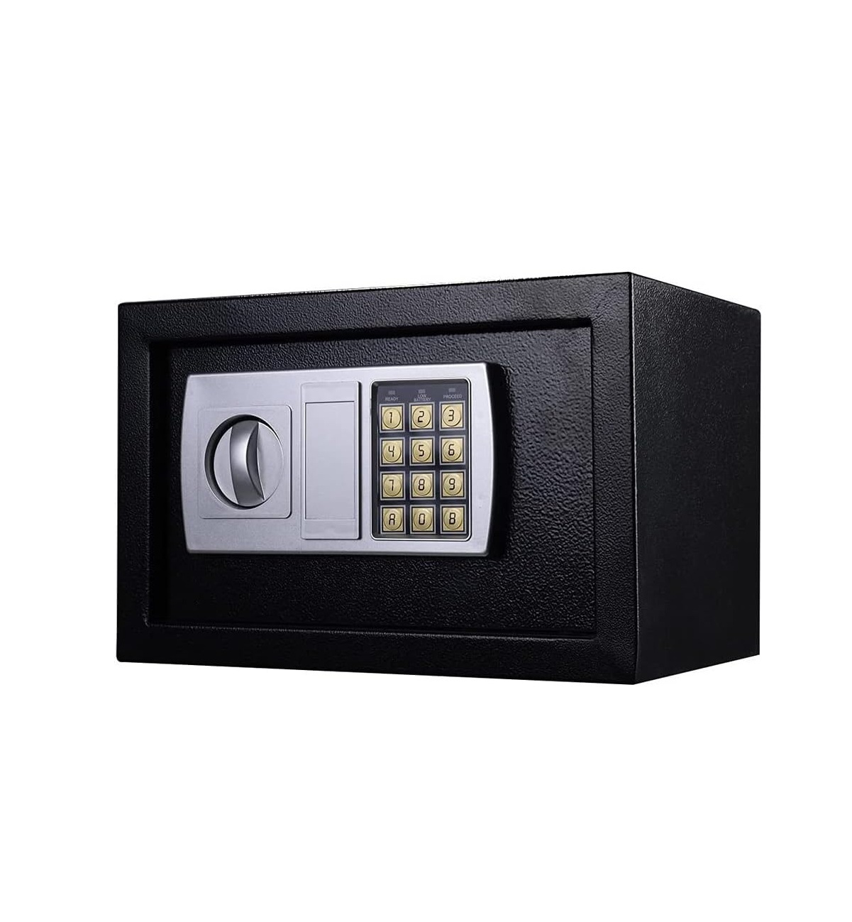 Electronic Digital Safe Box Volume for Home Hotel Security with 2 Locking Bolts/Black/Black 8.5L