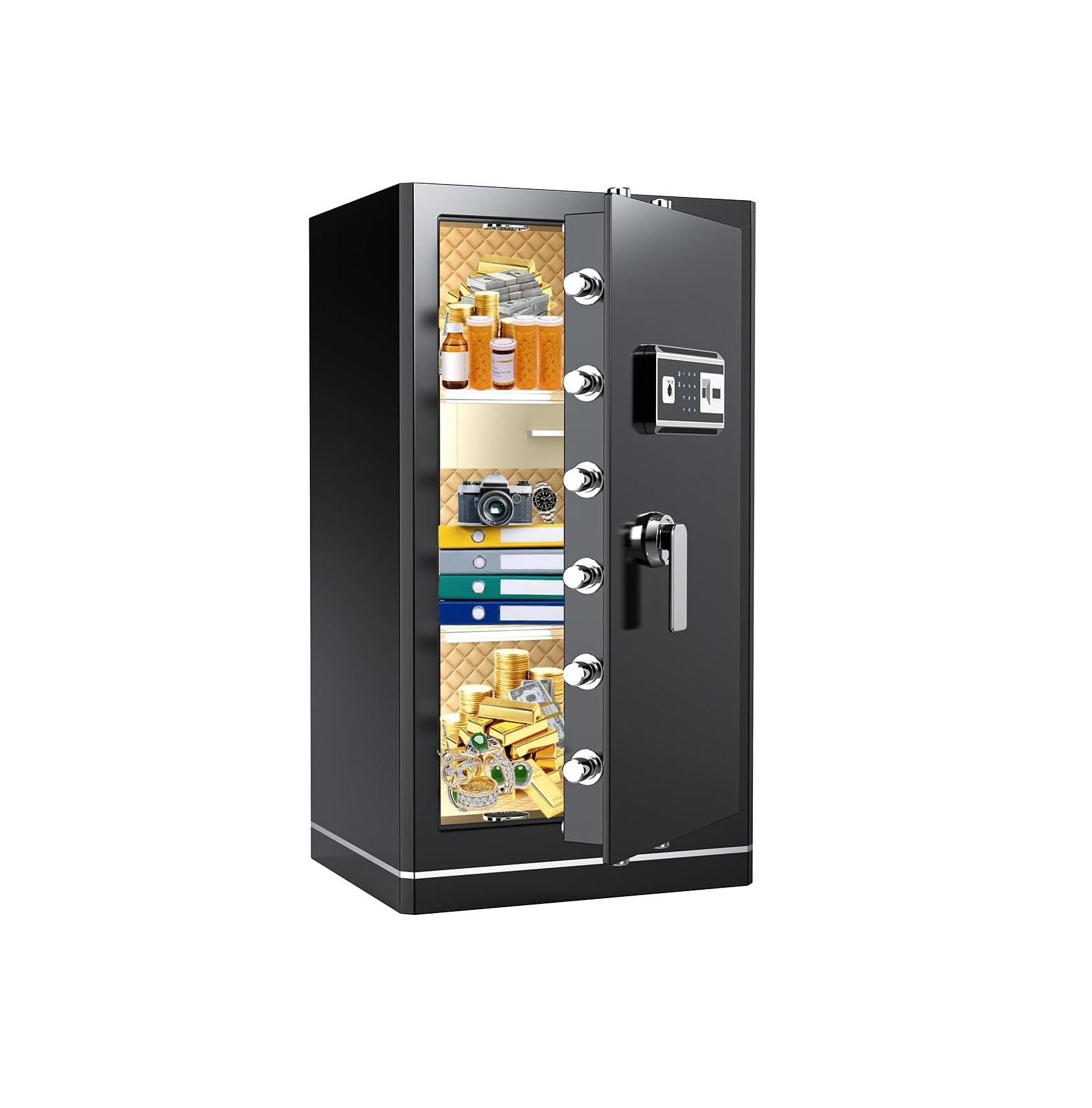 8.1 Cuft Large Home safe,Digital Security Fireproof Safe with Fireproof Waterproof Bag