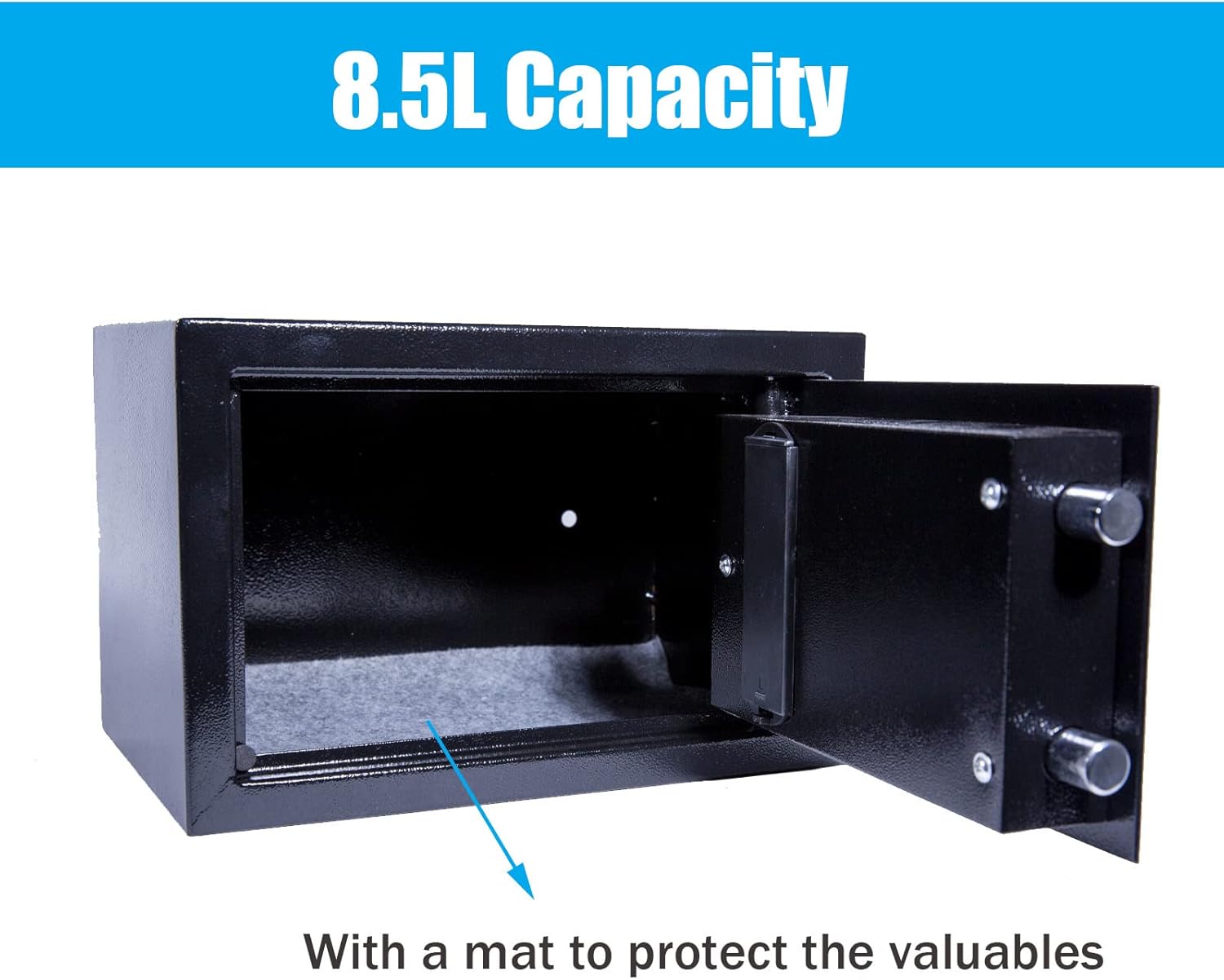 Safe Box Digital Keypad Lock Steel Security Box Money Box for Home, Hotel Safe Box 8.5L