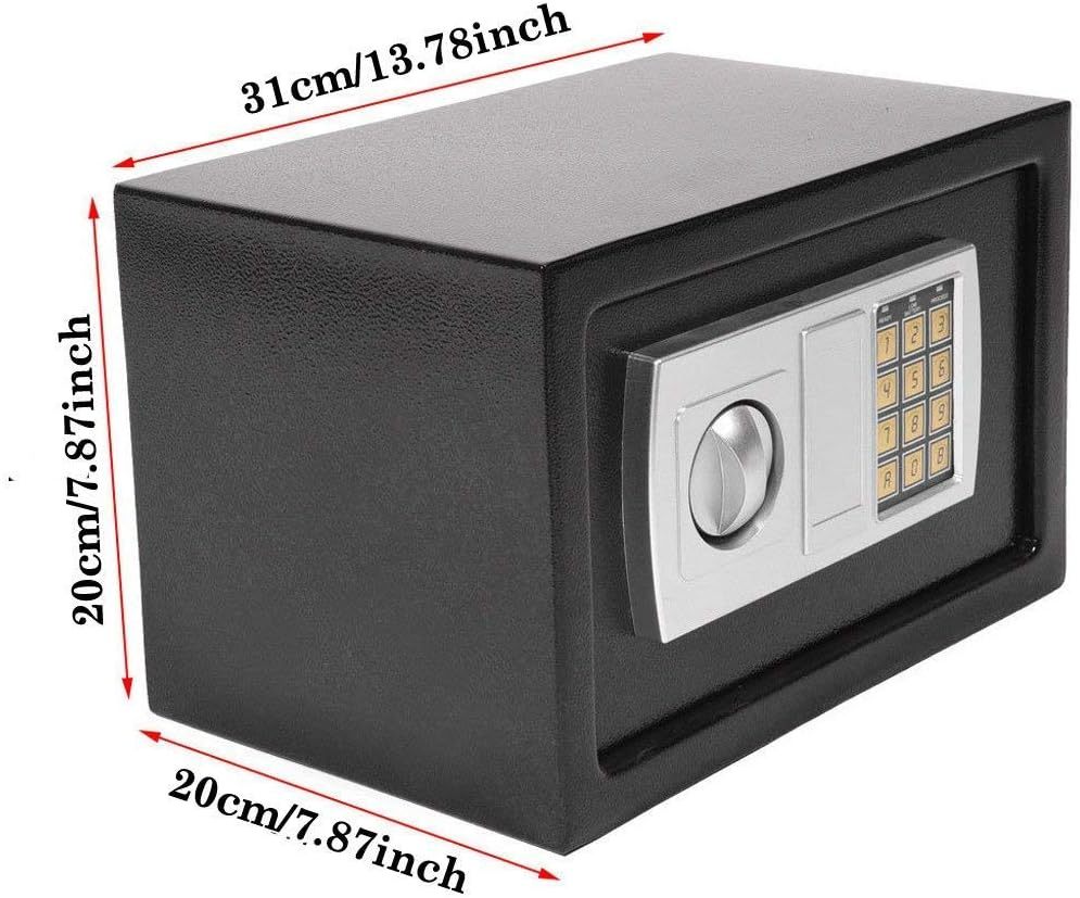 8.5L Home Digital Electronic Box High Steel Lock s Home Office Money Cash Storage Box