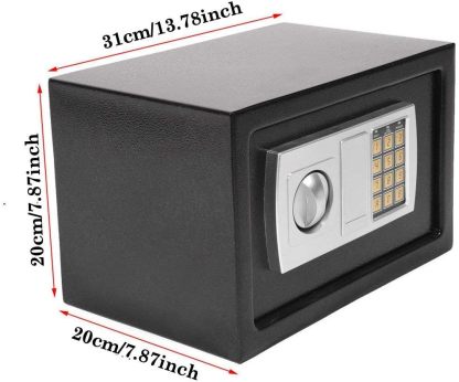 8.5L Home Digital Electronic Box High Steel Lock s Home Office Money Cash Storage Box