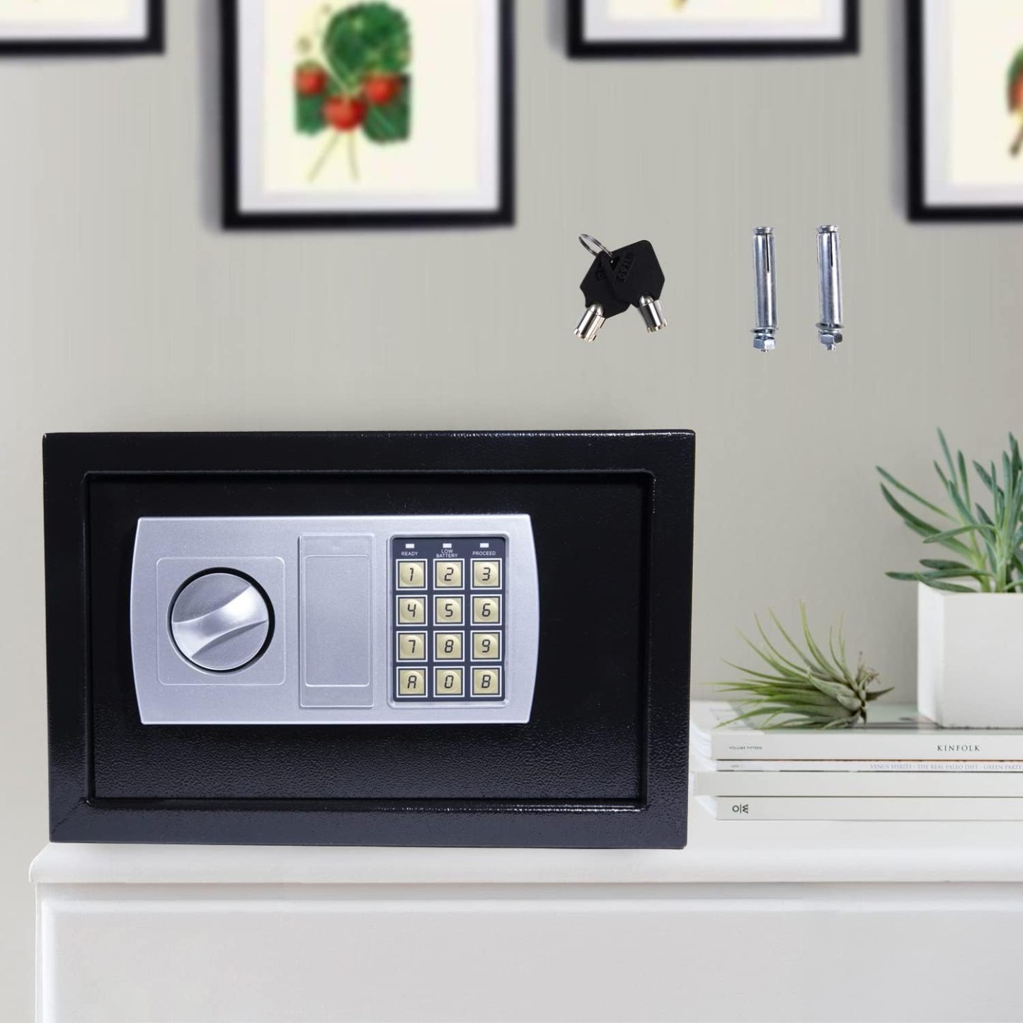 Safe Box Digital Keypad Lock Steel Security Box Money Box for Home, Hotel Safe Box 8.5L