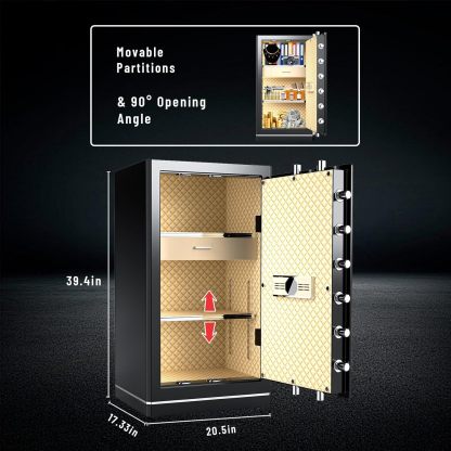 8.1 Cuft Large Home safe,Digital Security Fireproof Safe with Fireproof Waterproof Bag