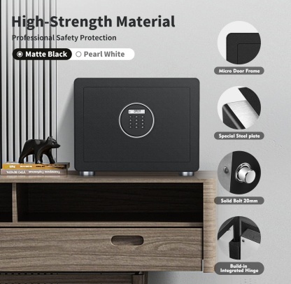 1.28 Cubic Feet Digital Safe Box with Full Felt Lining, High Capacity Safety Steel Household Wardrobe