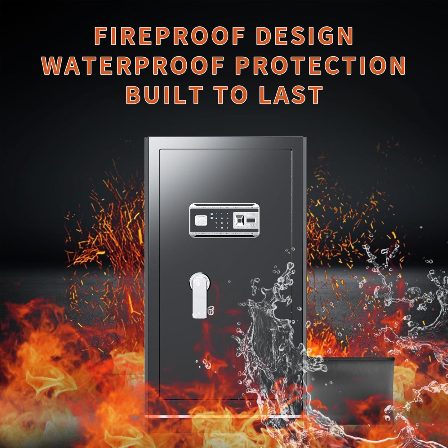 8.1 Cuft Large Home safe,Digital Security Fireproof Safe with Fireproof Waterproof Bag