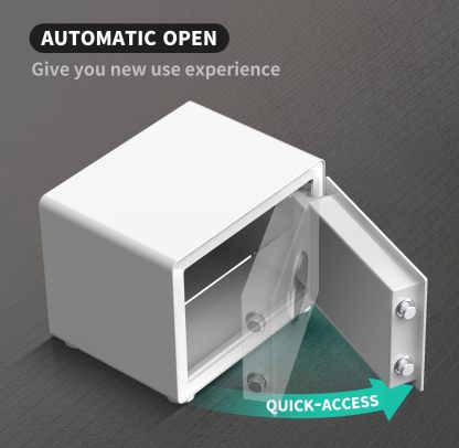 Modern Minimalism Design Biometric Fingerprint Touch Screen Safe, 1.28 Cubic Feet Auto-Open Safe Box with Digital Virtual Password